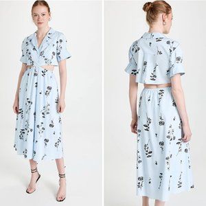 Self Portrait Blue Floral Midi Dress - SZ 8